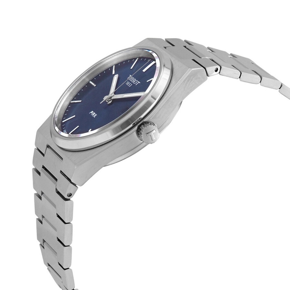 Tissot PRX Blue and Silver Watch - Picture 2 of 3